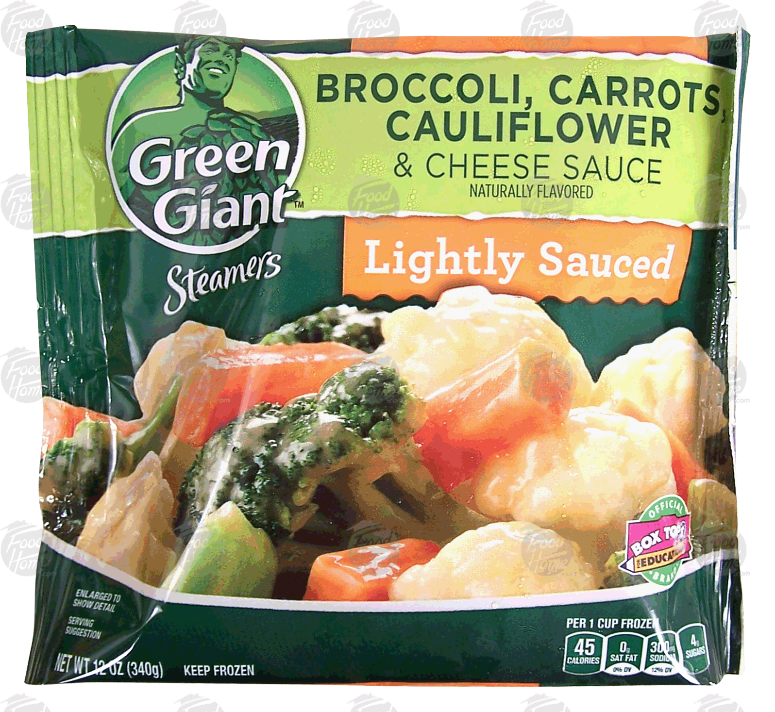 Green Giant Steamers broccoli, carrots, cauliflower & cheese sauce Full-Size Picture